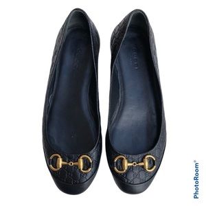GUCCI Microguccissima Ballerina Leather Flats 35/5